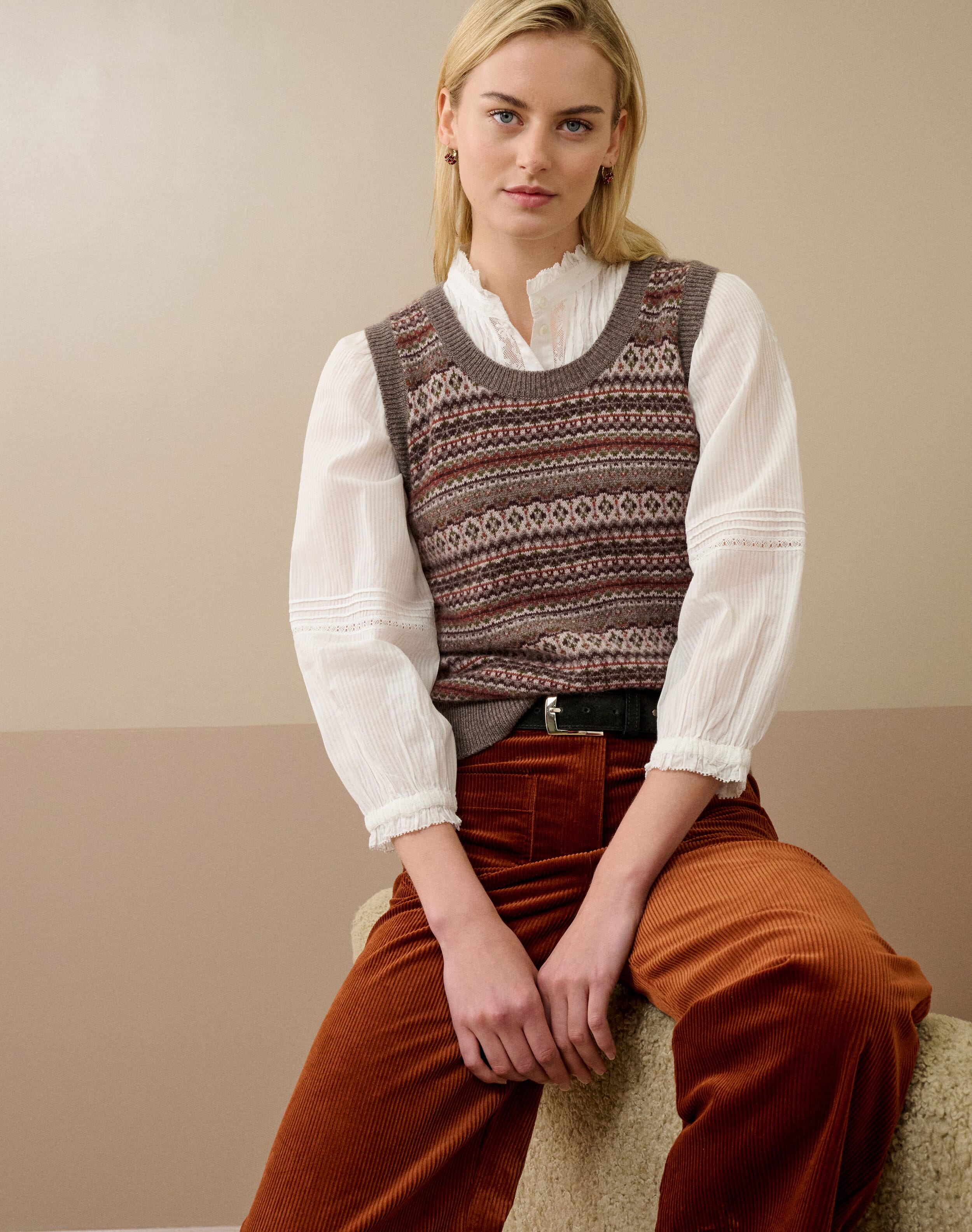 Cashmere Fair Isle Tank