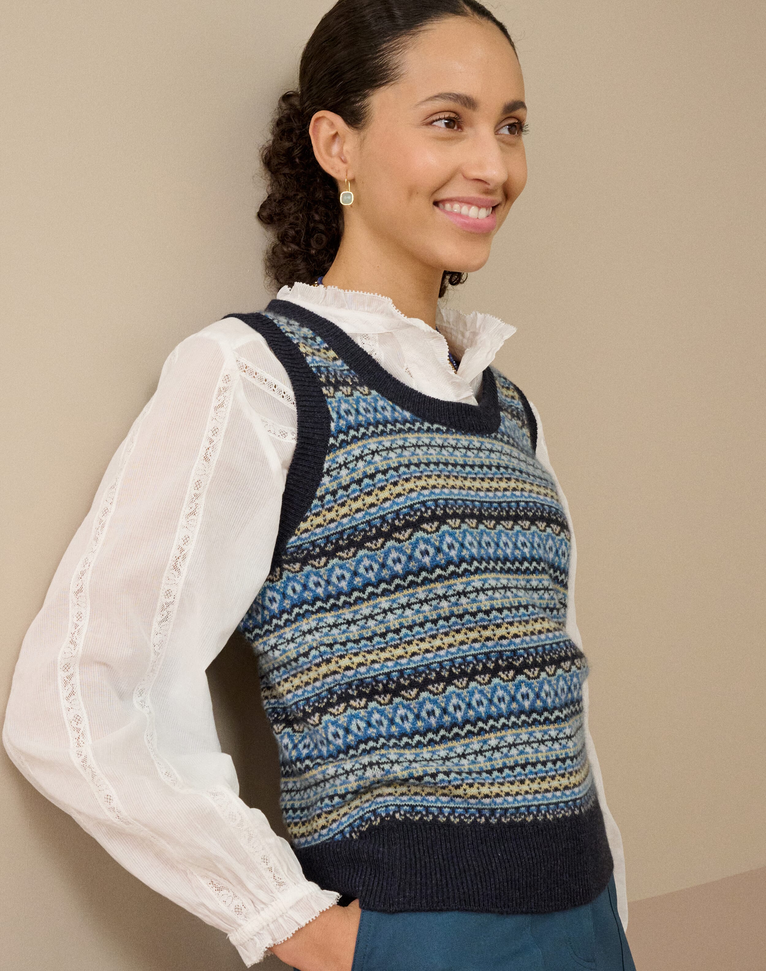 Cashmere Fair Isle Tank