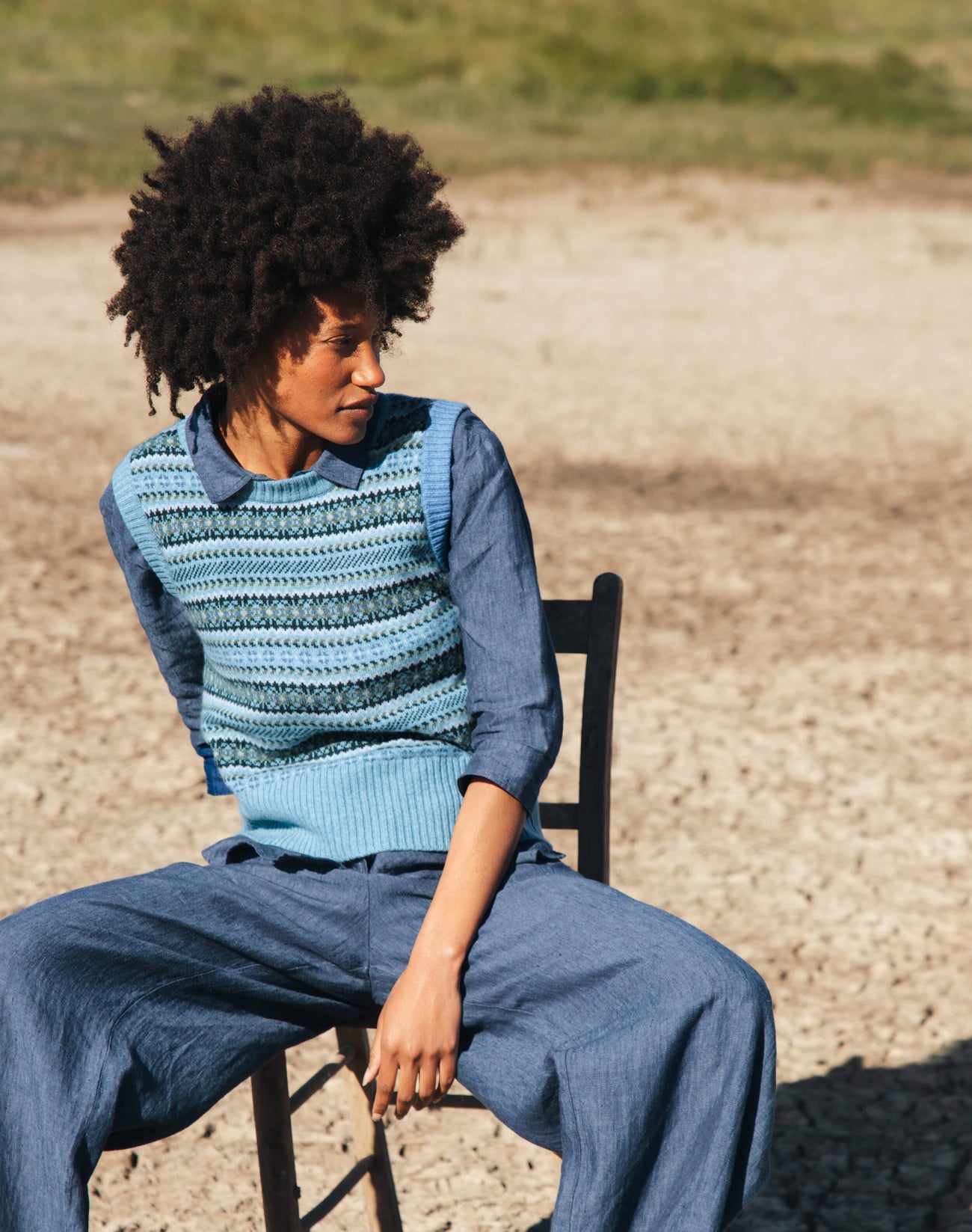 Cashmere Fair Isle Tank