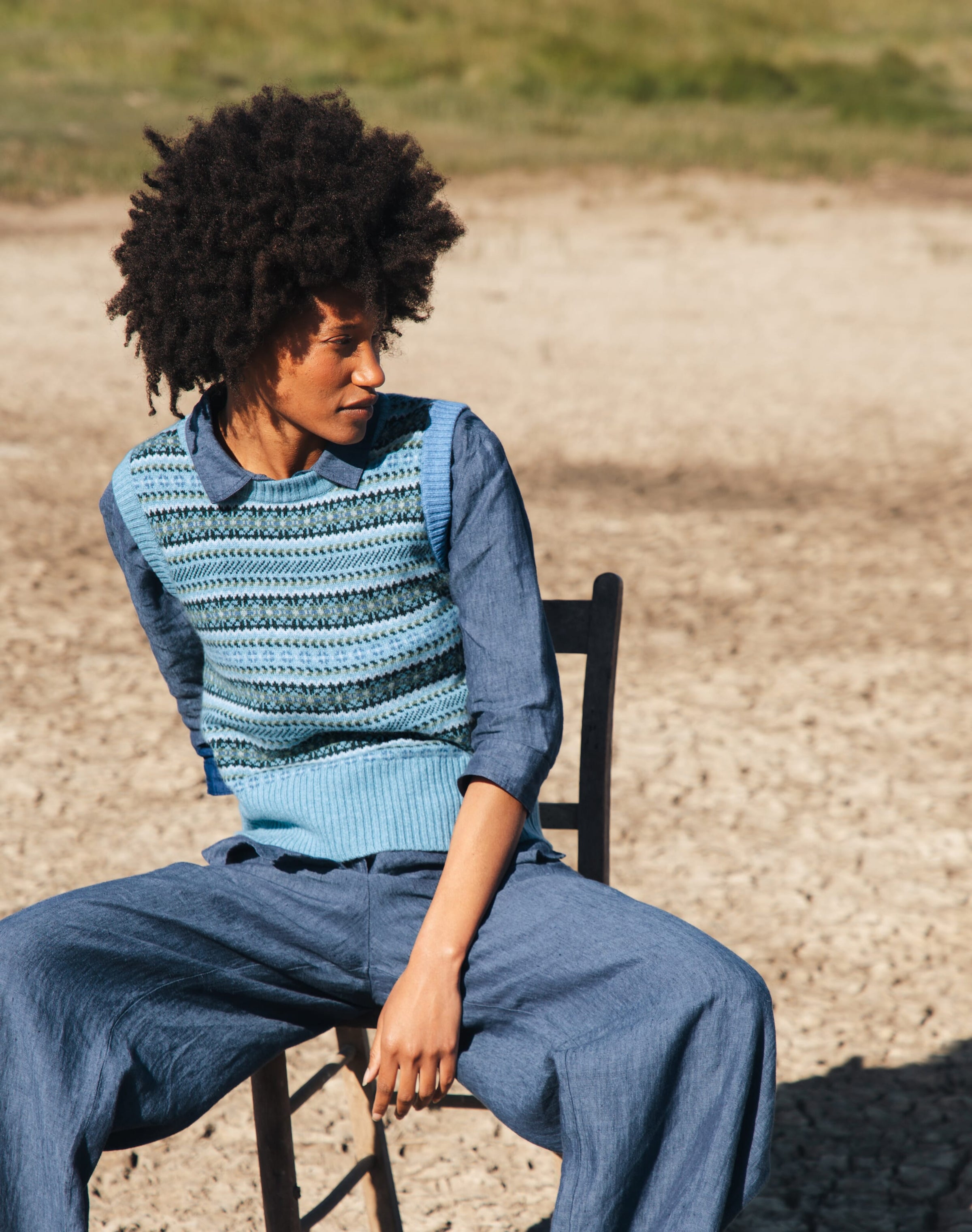 Cashmere Fair Isle Tank