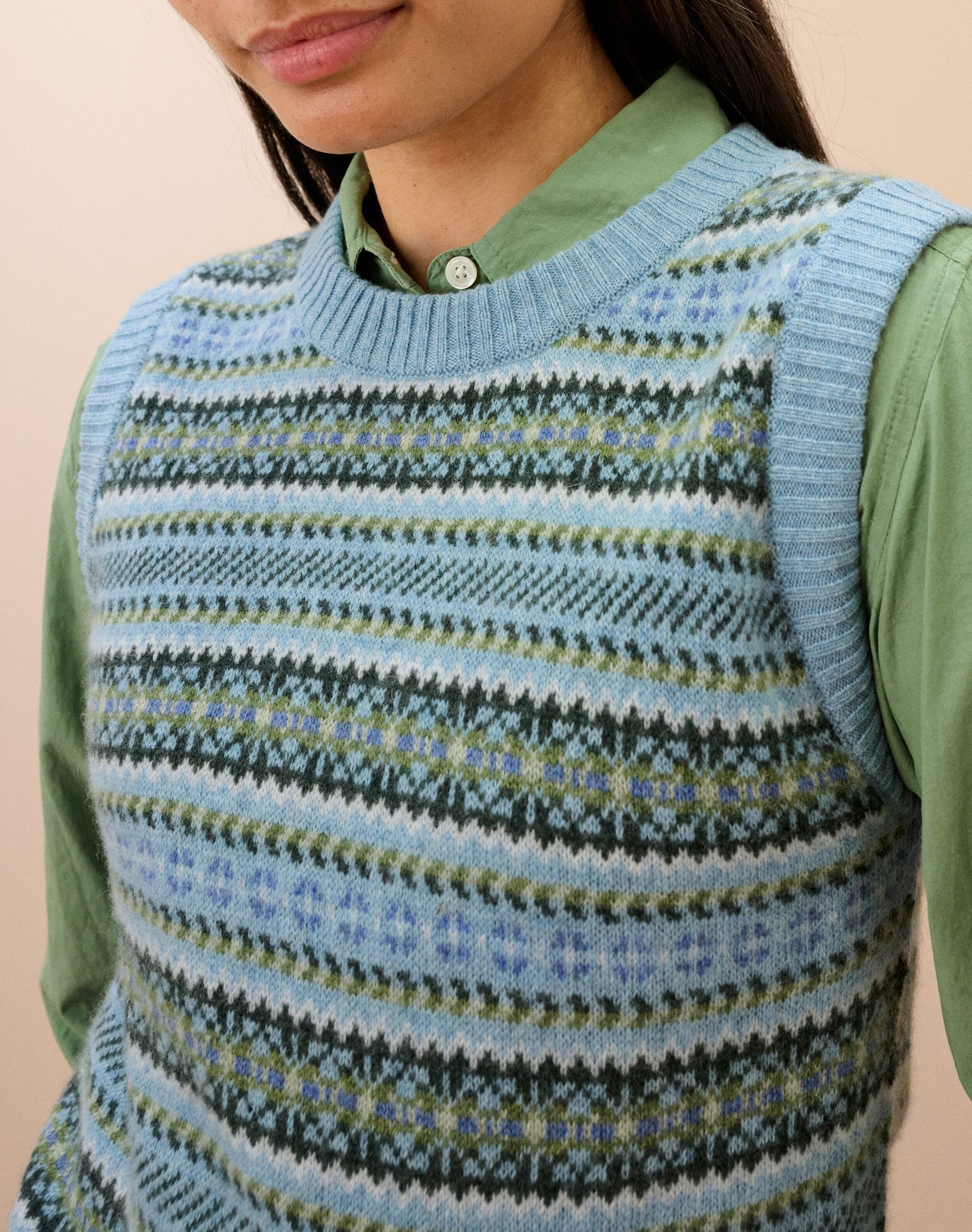 Cashmere Fair Isle Tank