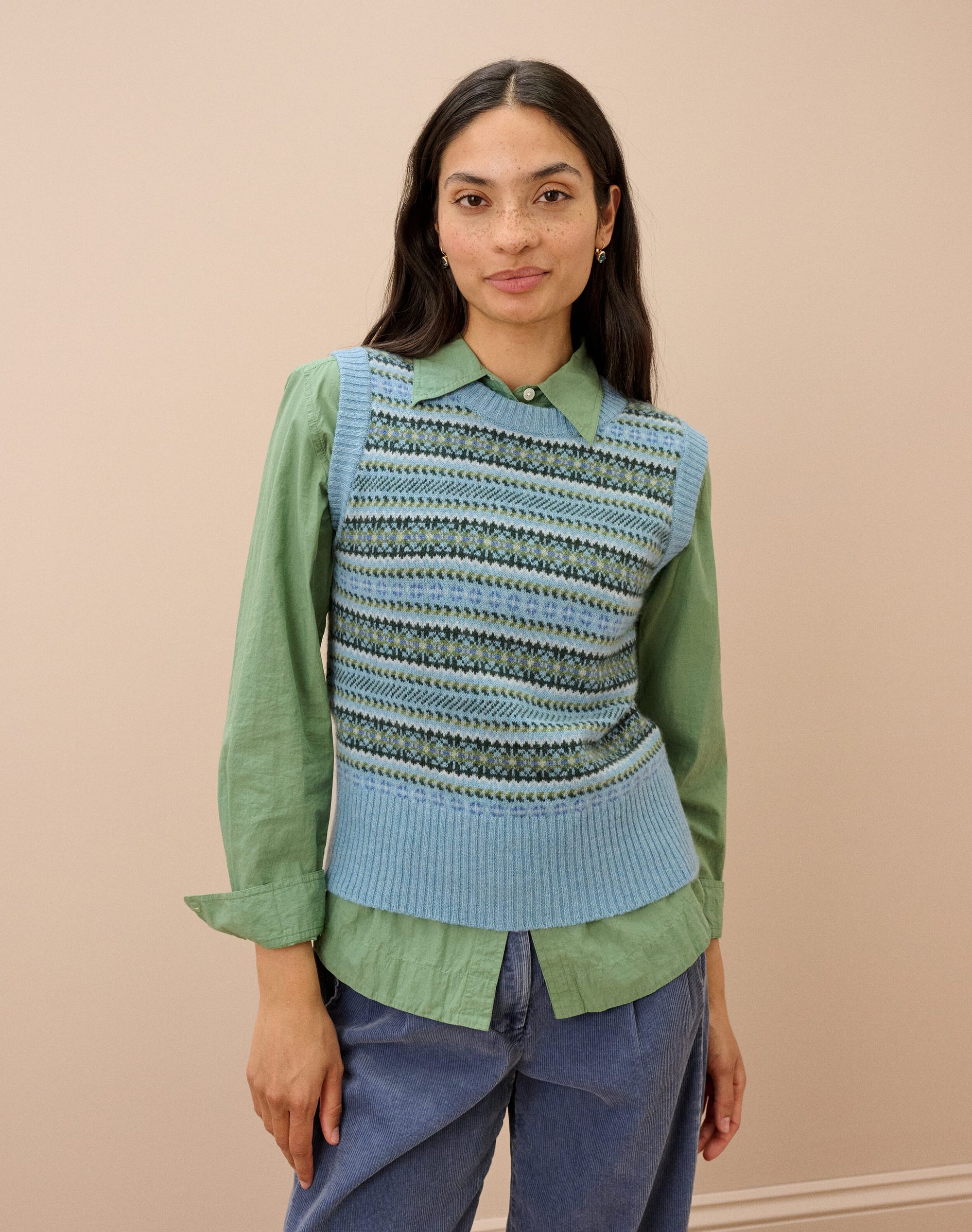 Cashmere Fair Isle Tank