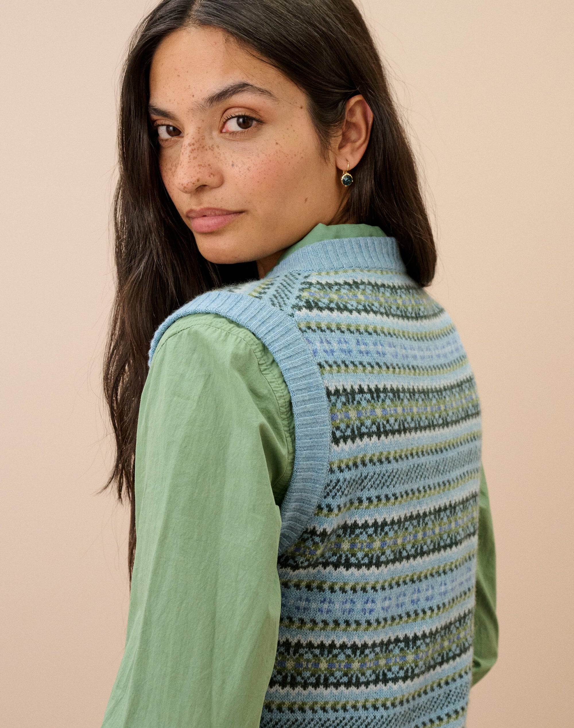 Cashmere Fair Isle Tank