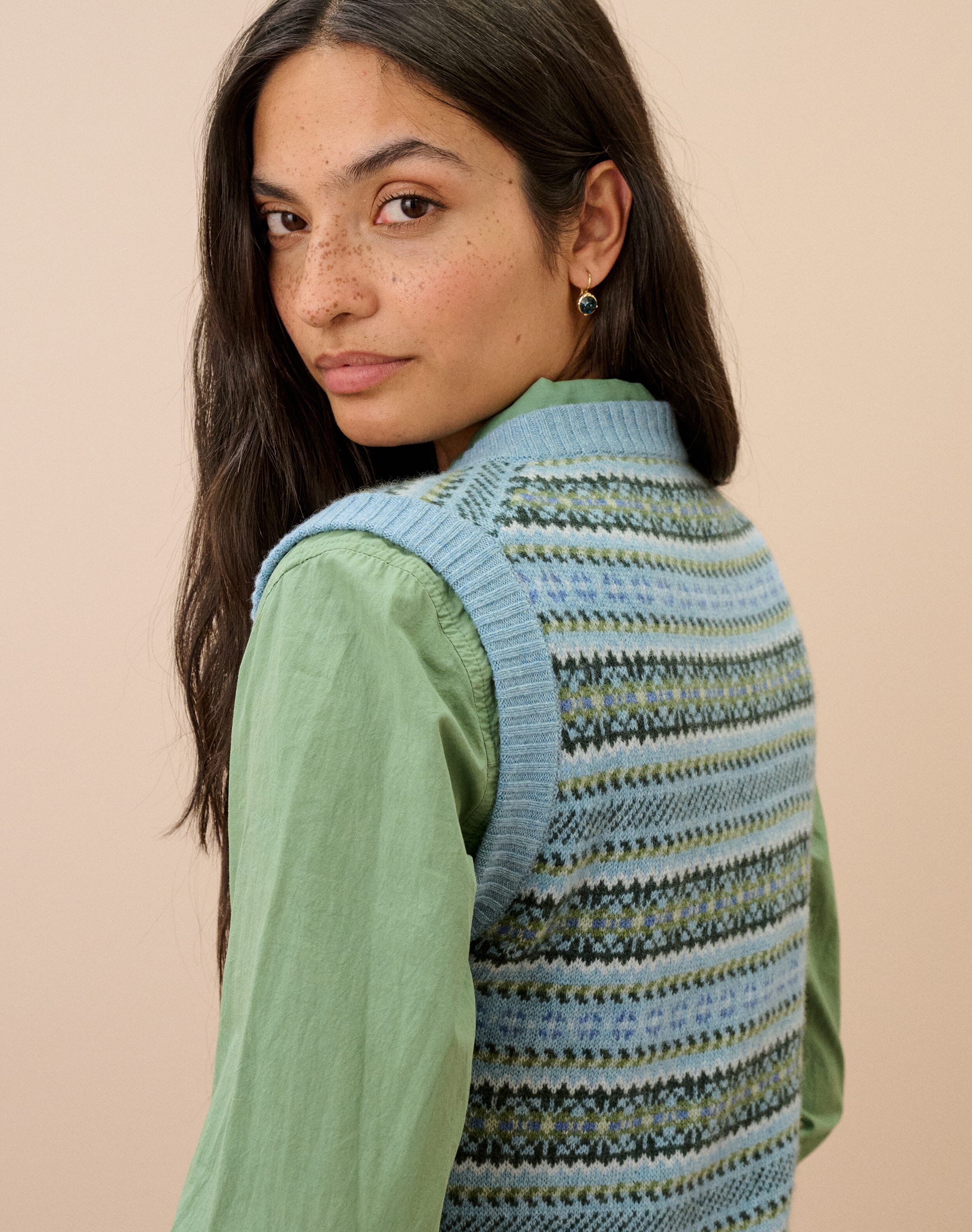 Cashmere Fair Isle Tank
